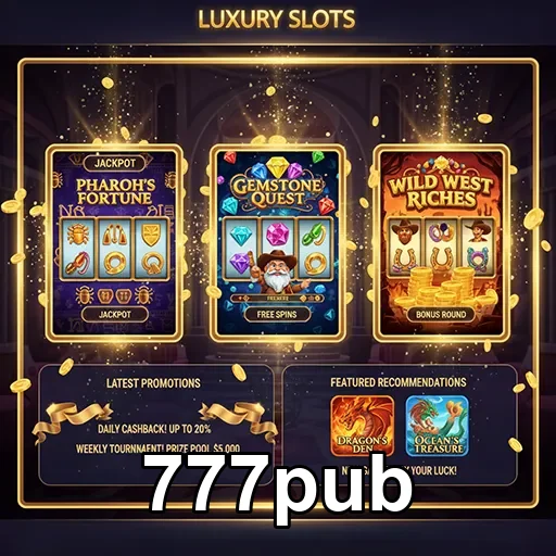 777pub luxury slots promotions